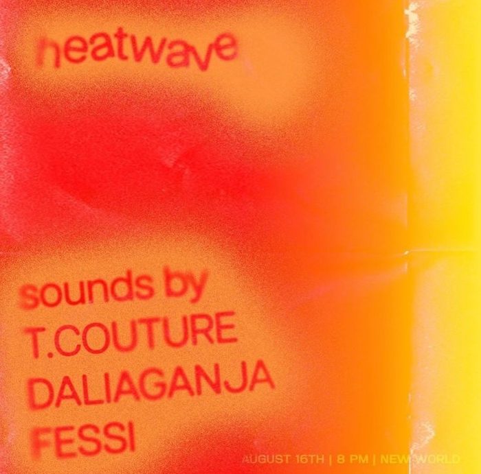 Soft-focus orange haze gig poster
