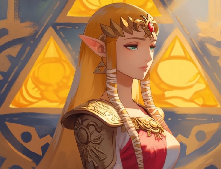 Ocarina of Time adult Zelda in royal dress