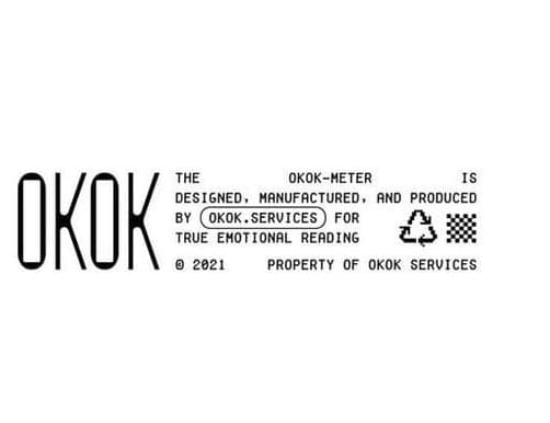 OKOK meter, a block of marketing copy on white