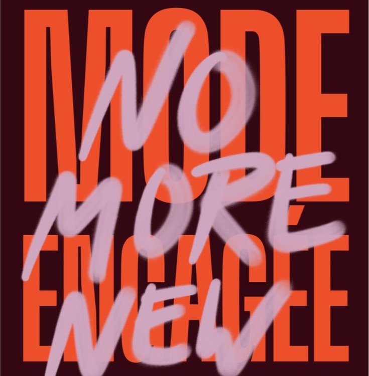 Layered blurred type in red on maroon