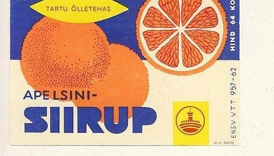 A flat mid-century commodity graphic, fruit as diagram
